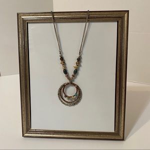 Roxy & Lola Mixed Metal Beaded Circle Pendant